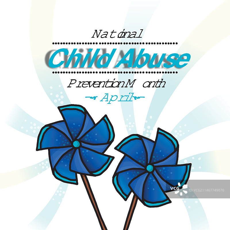 手绘全国防止虐待儿童月插画图片素材