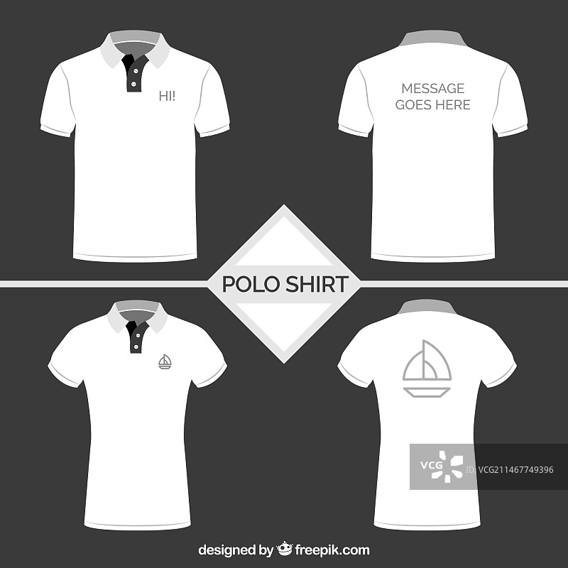 白色POLO衫合集图片素材