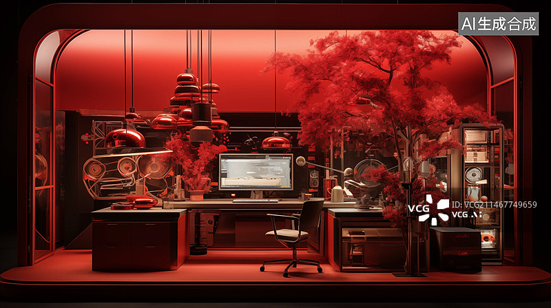 【AI数字艺术】酒店酒吧里的红色啤酒图片素材