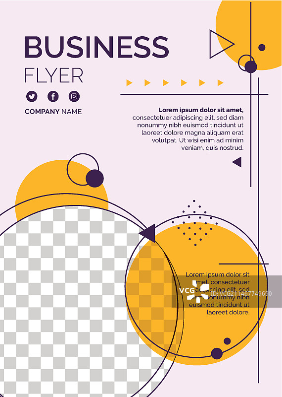 带照片的商务打印模板图片素材