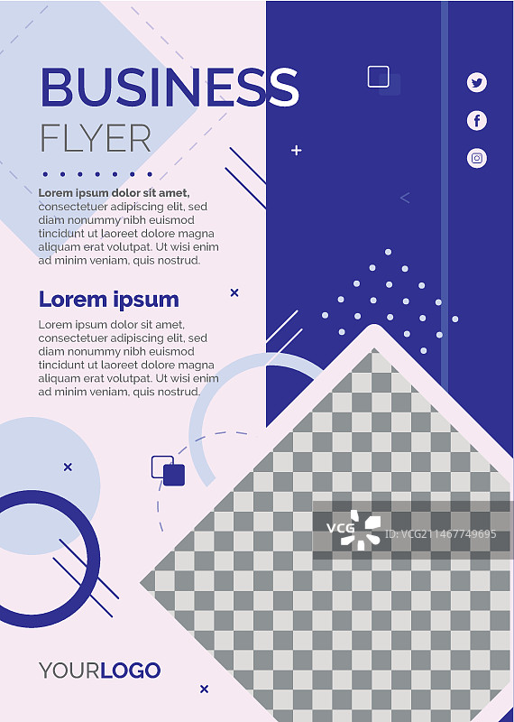 带照片的商务打印模板图片素材