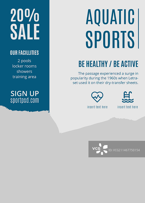 水上运动宣传单模板图片素材