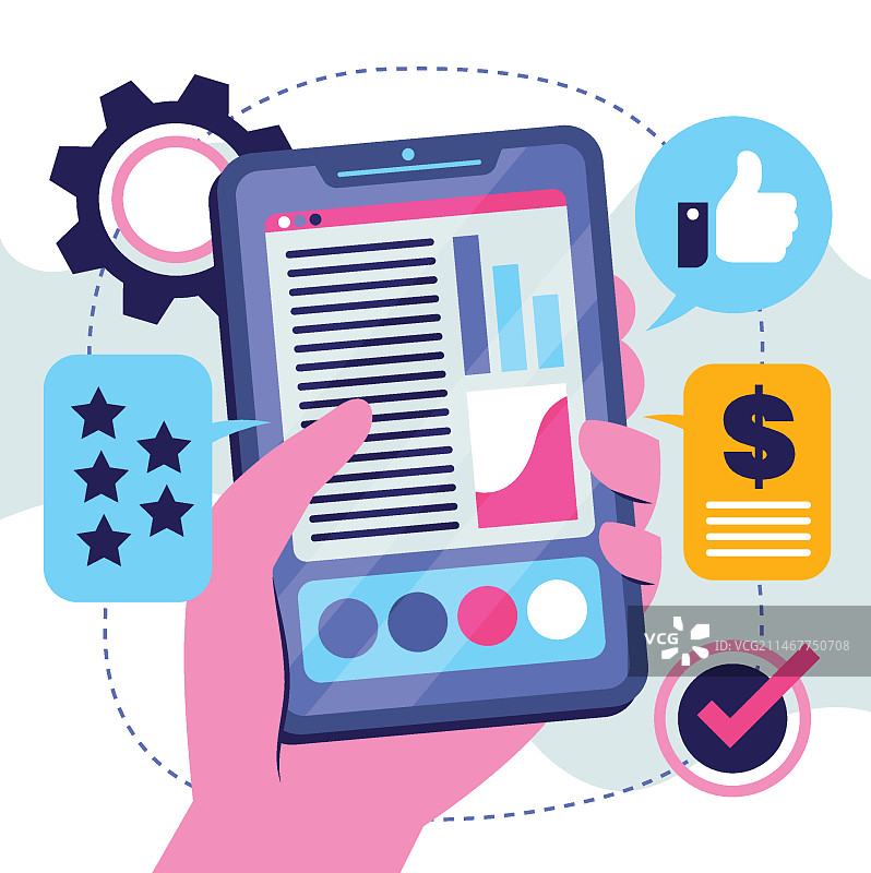 手绘品牌大使插画图片素材