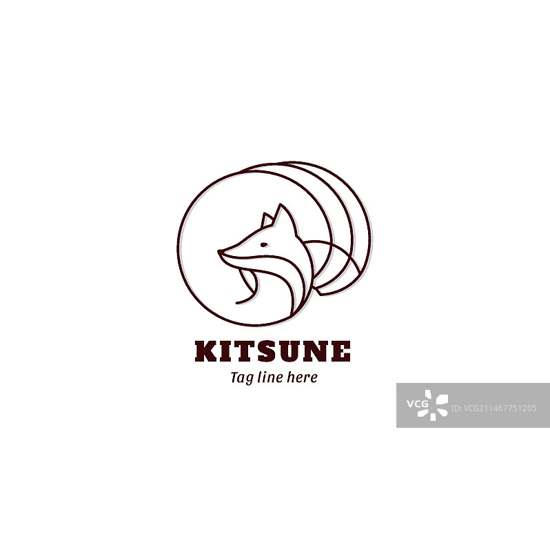 手绘狐狸logo图片素材