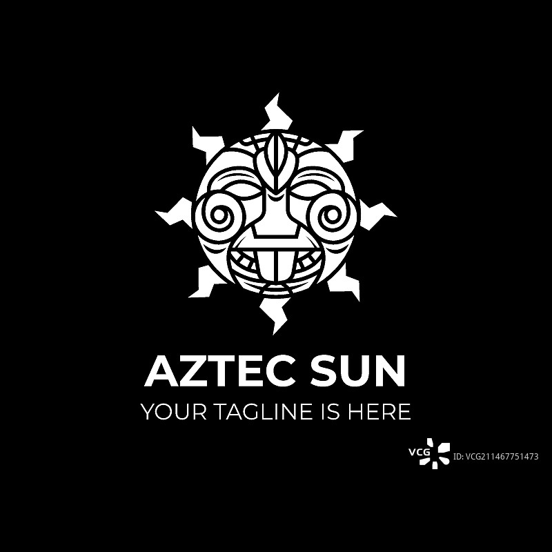 扁平风格阿兹特克Logo模板图片素材