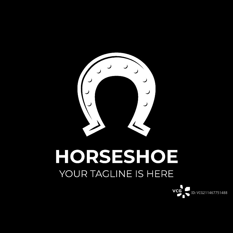 扁平风格马蹄铁Logo模板图片素材