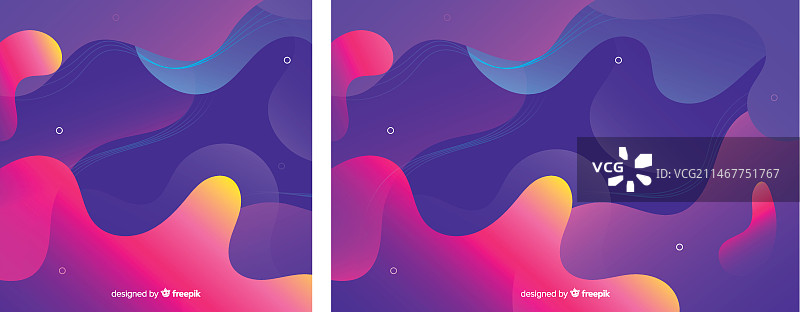 彩色渐变液体形状背景图片素材