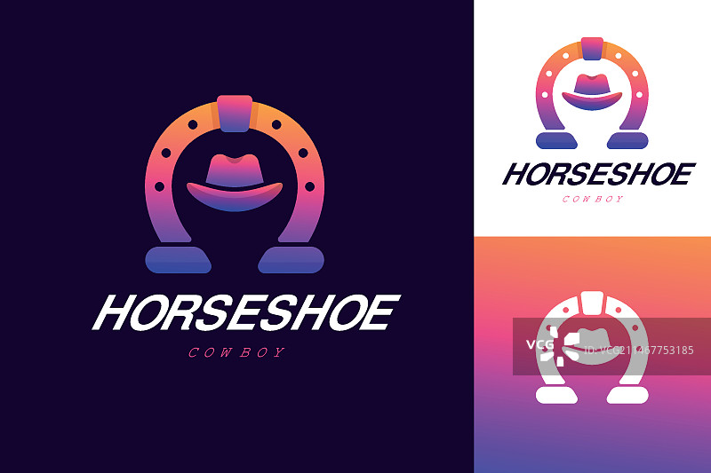 渐变马蹄铁logo模板图片素材