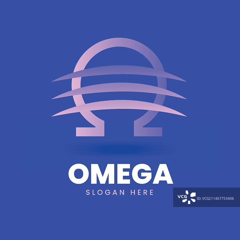 渐变欧米茄Logo模板图片素材