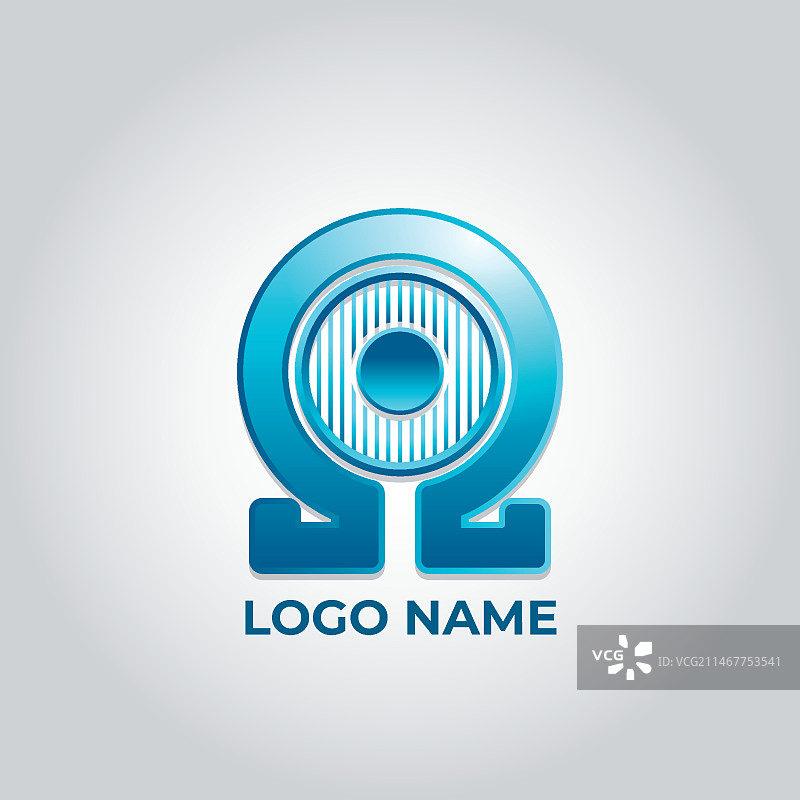 渐变欧米茄Logo模板图片素材