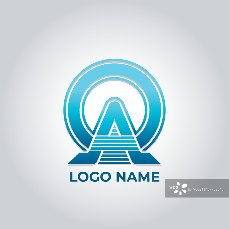渐变欧米茄Logo模板图片素材