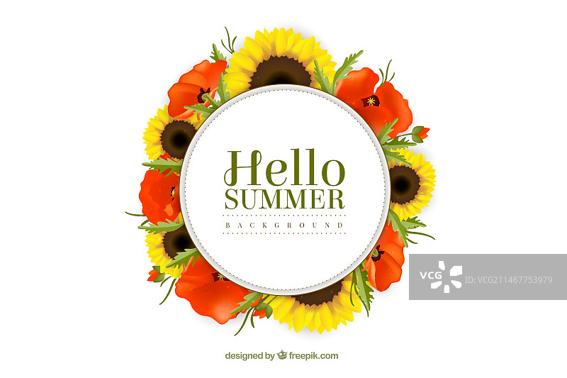 夏季背景：美丽的花朵图片素材