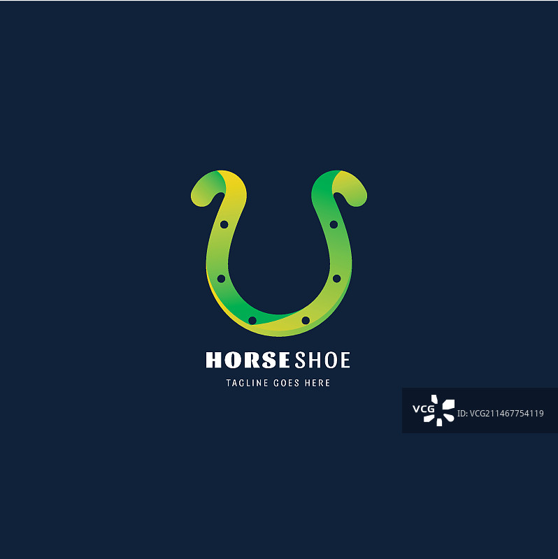 渐变马蹄铁logo模板图片素材