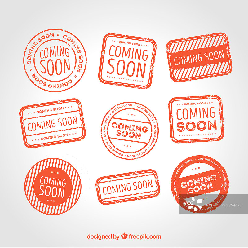 九款复古促销印章精选图片素材