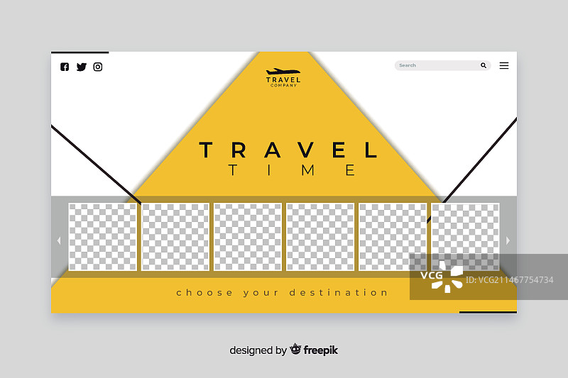 旅游主题着陆页设计图片素材
