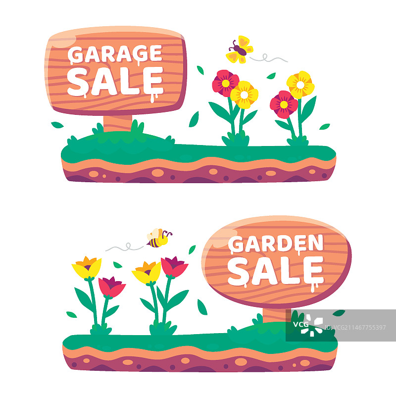 卡通庭院标志图片素材