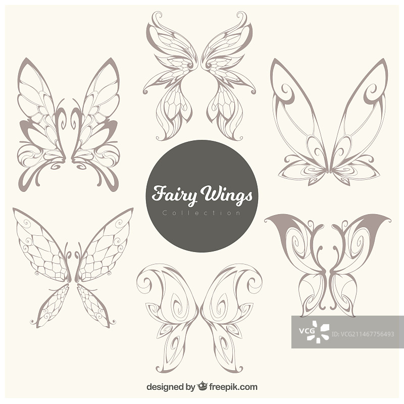 手绘蝴蝶合集图片素材