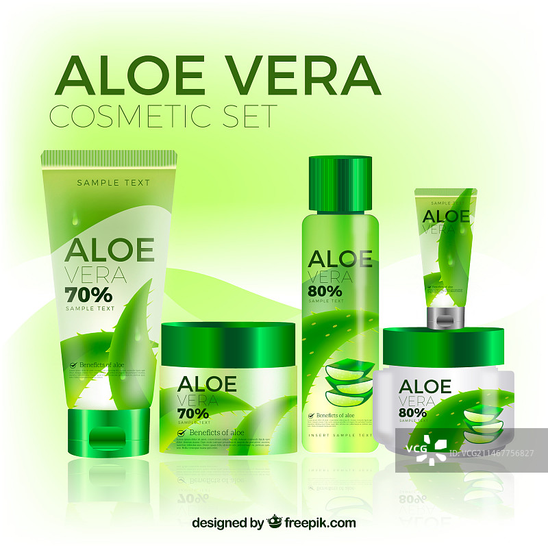 逼真风格的芦荟产品图片素材
