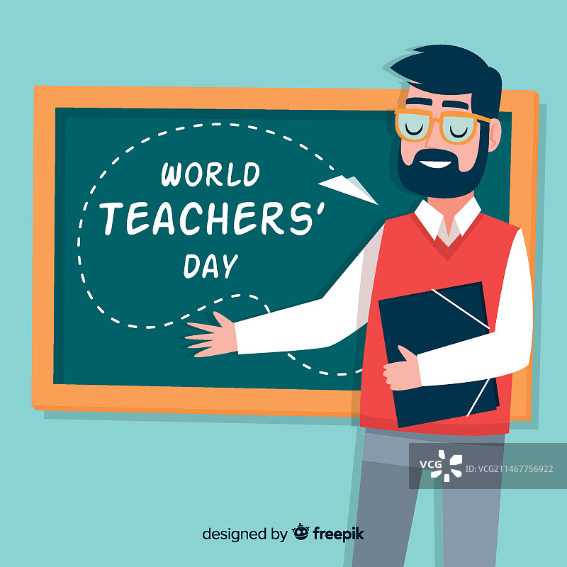 手绘教师节背景图片素材