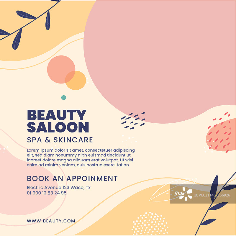 美容院宣传单模板图片素材