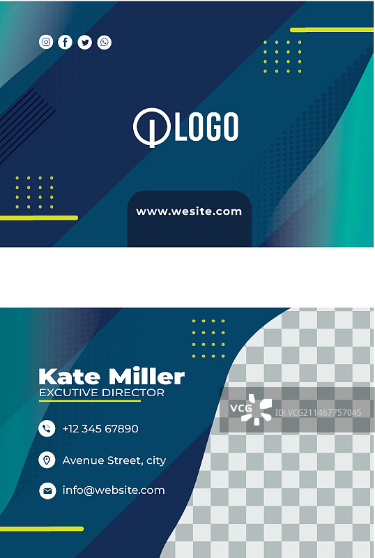 营销商务双面名片模板图片素材