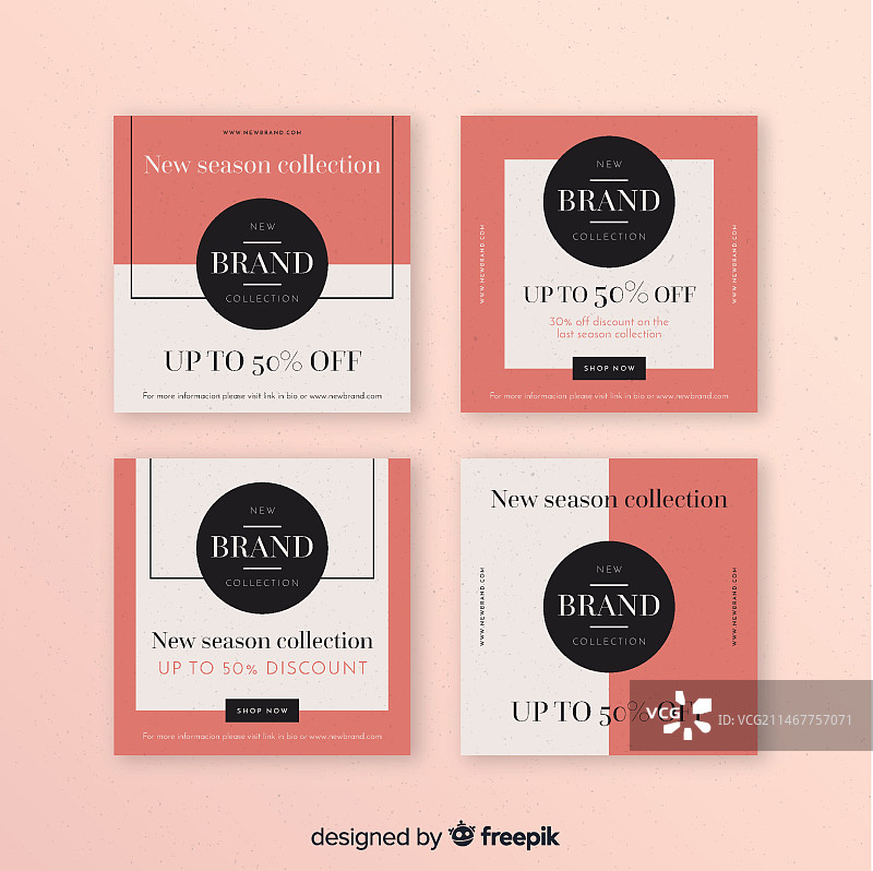 Instagram折扣帖子合集模板图片素材