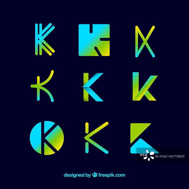 字母K模板标志图片素材