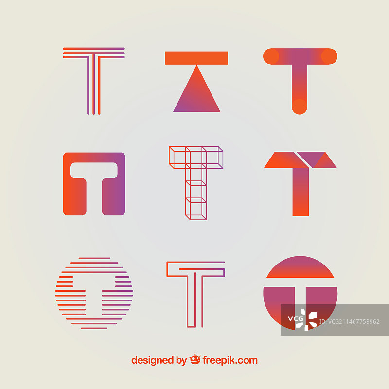 t字母标志模板合集图片素材