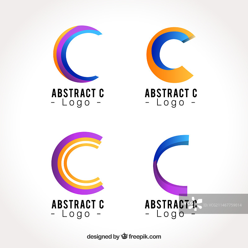 抽象logo字母C模板合集图片素材