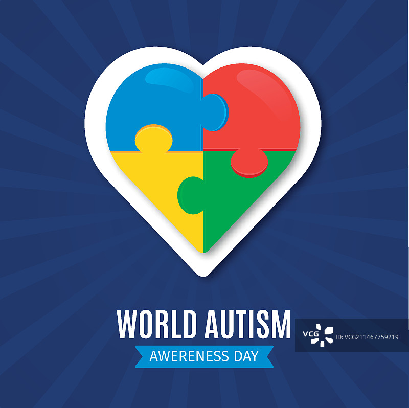 扁平风世界自闭症日宣传插画图片素材