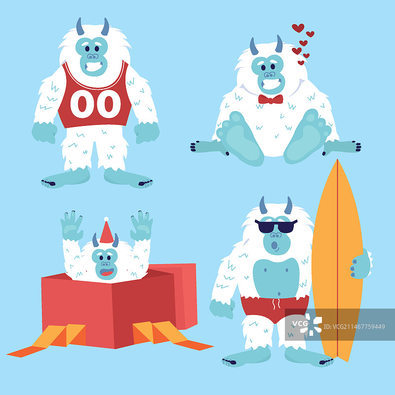 卡通雪人插画图片素材