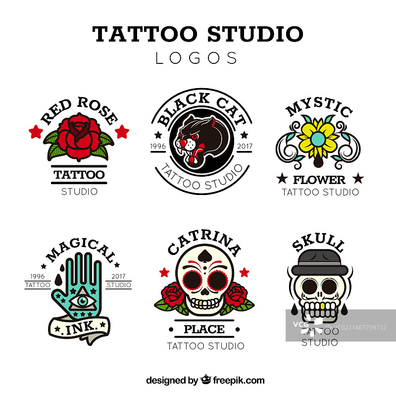 复古纹身图案合集图片素材