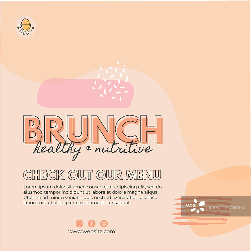 早午餐餐厅宣传单模板图片素材