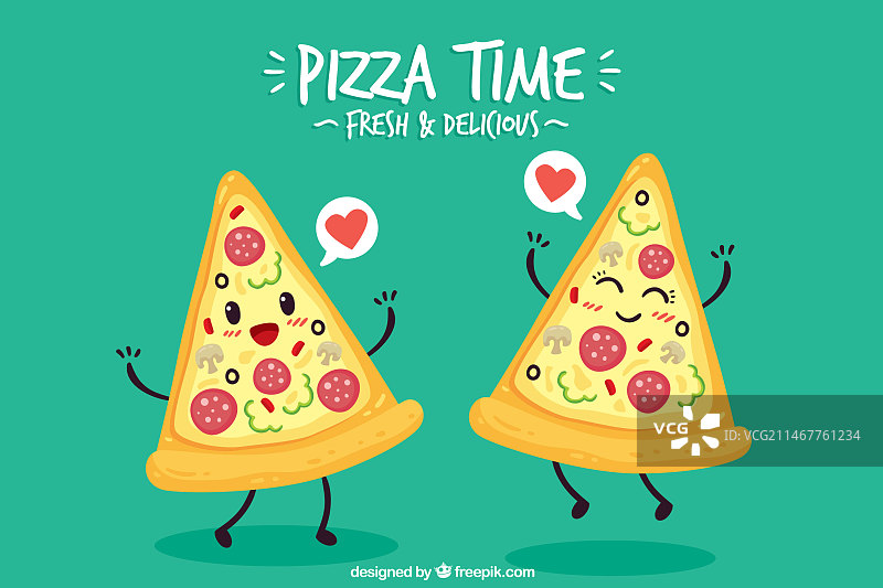 美味披萨情侣背景图片素材