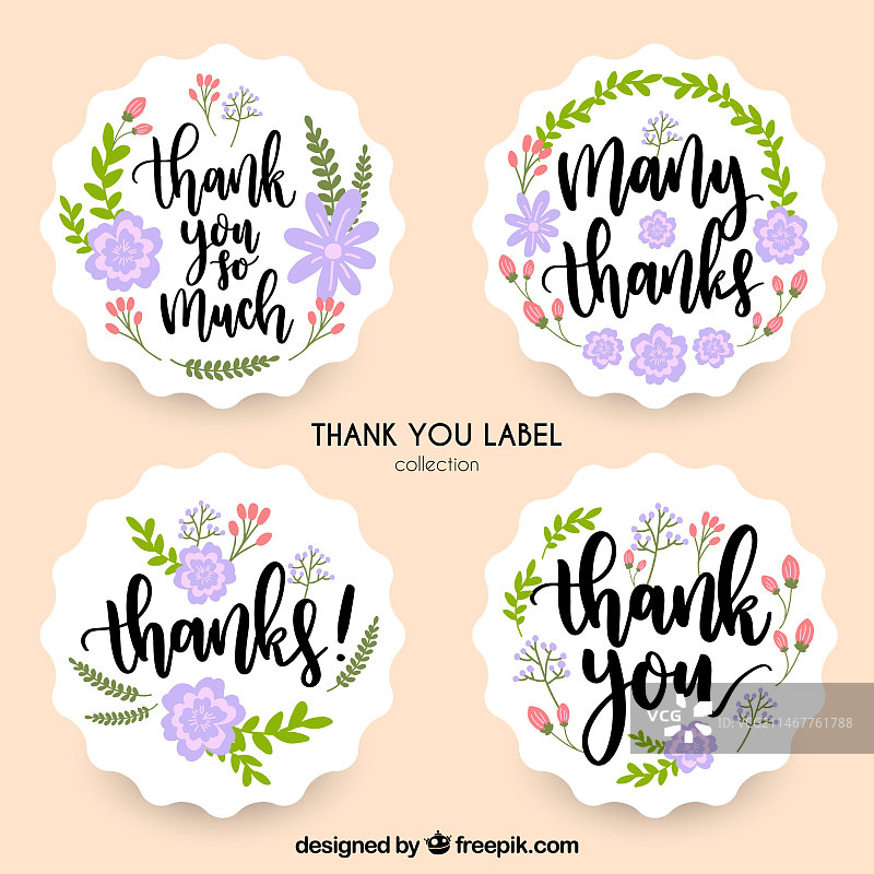 花卉感谢标签合集图片素材