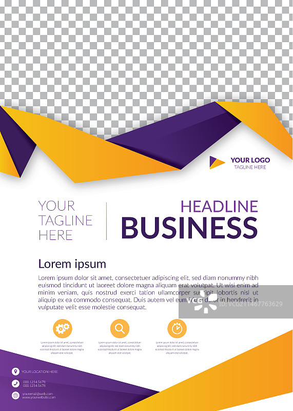 带照片的商务宣传单模板图片素材