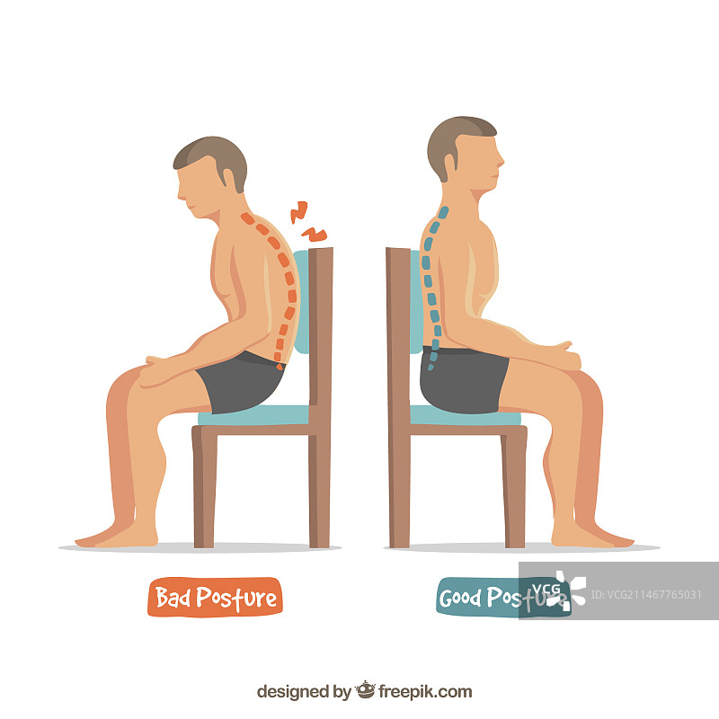 好与坏的坐姿图片素材