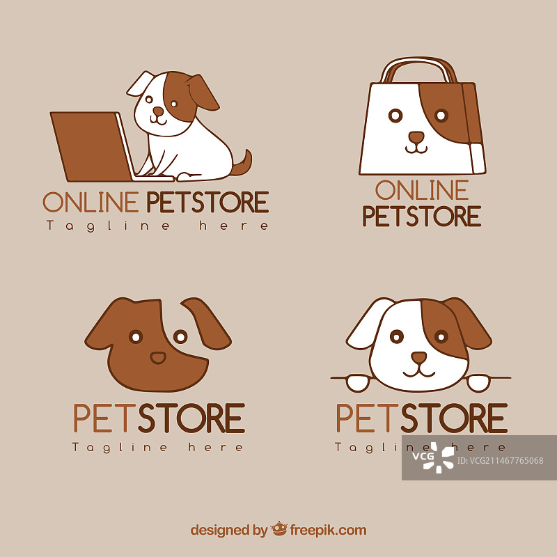 宠物店Logo模板合集图片素材