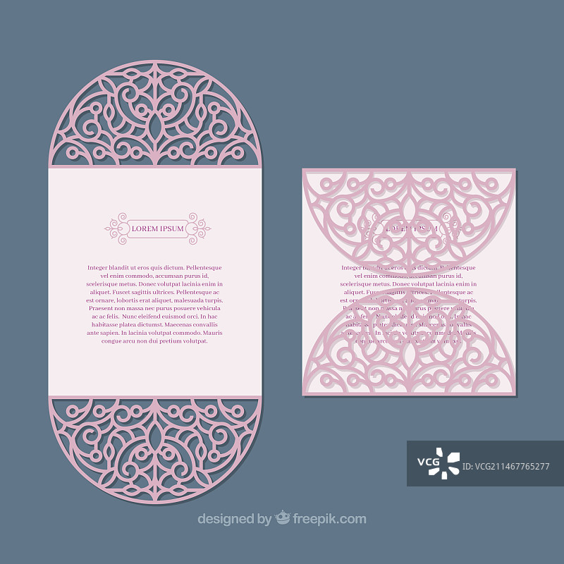 优雅的激光切割模板图片素材