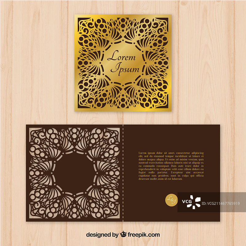 优雅的复古装饰卡片图片素材