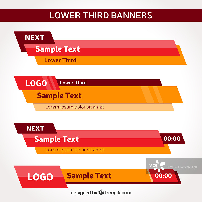 现代风格底部横幅合集图片素材