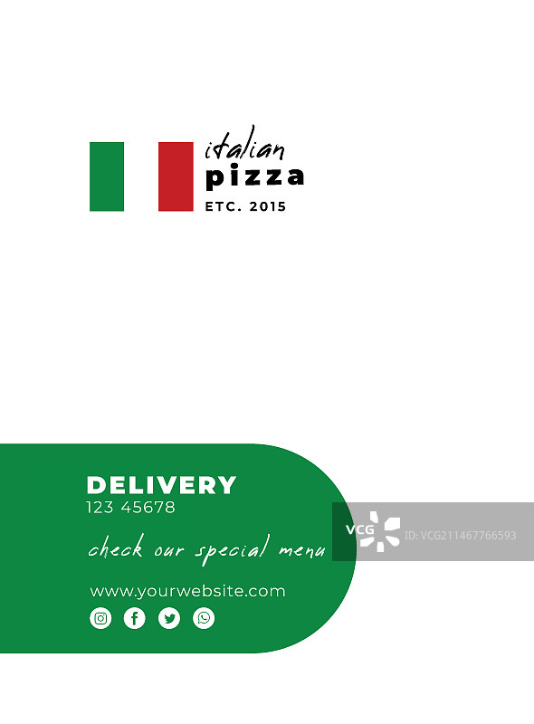 意大利美食横向名片图片素材