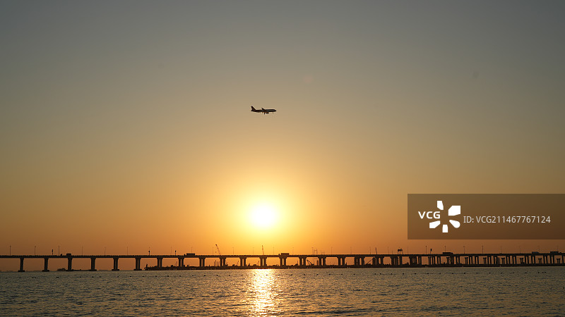 西湾红树林公园的落日图片素材