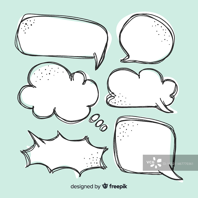 手绘空对话气泡图片素材