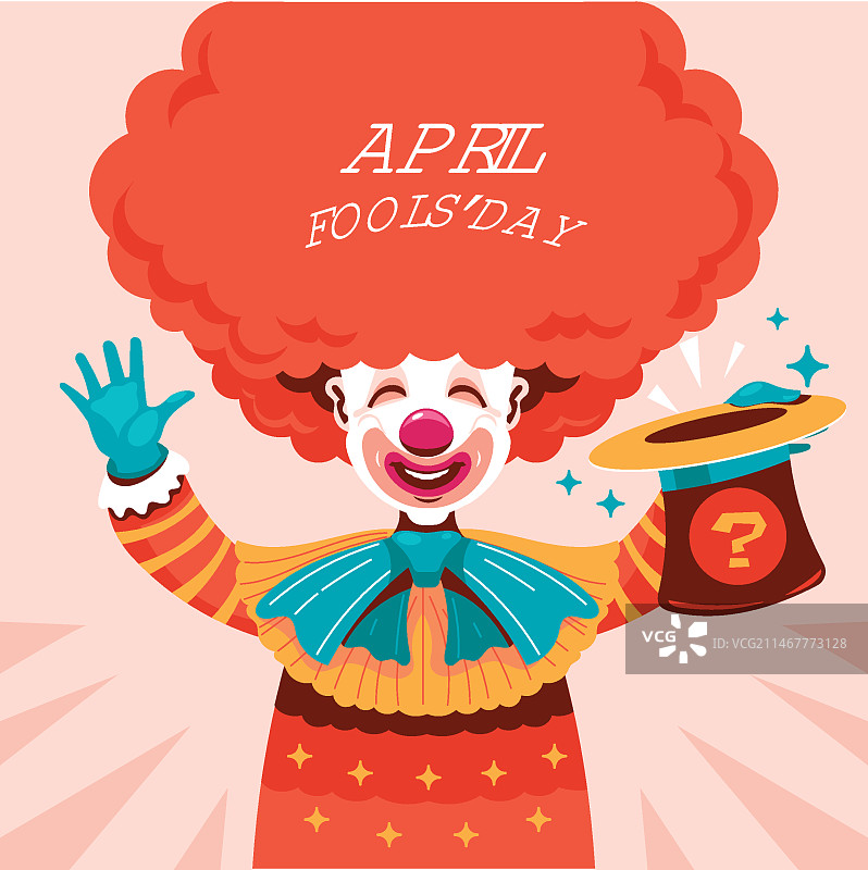 有机扁平风格愚人节插画图片素材