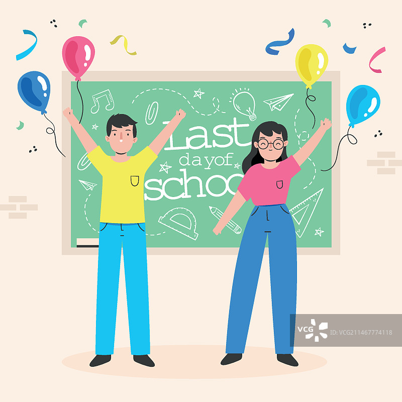 扁平风格毕业季插画图片素材