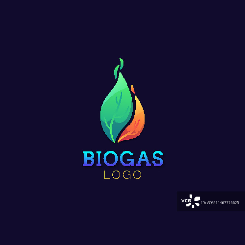 工业沼气渐变Logo图片素材