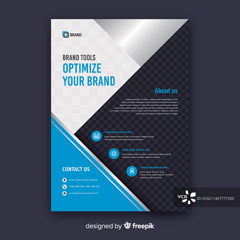 带照片的商务宣传单模板图片素材