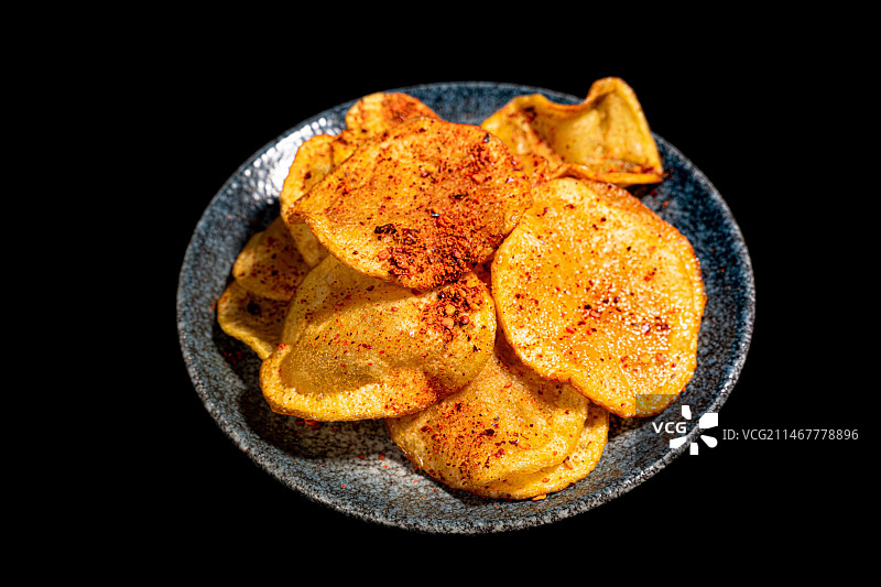 四川特色小吃油炸土豆片图片素材