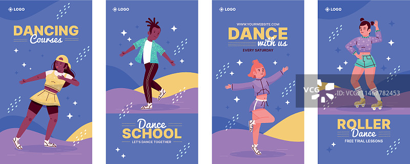 手绘舞蹈学校Instagram快拍图片素材